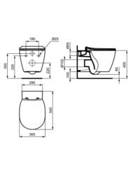 Унитаз подвесной Ideal Standard CONNECT AQUABLADE со скрытым креплением E047901