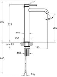 ��������� ��� �������� Vitra Minimax Round �������, ������ ������������� A4353425EXP