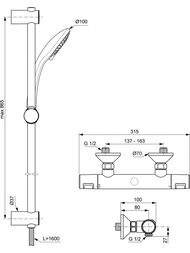    Ideal Standard CERATHERM T25 A7204AA ,  ,  900
