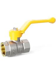 Кран шаровый 1.1/2" ВВ LD Pride ручка желтая, внутренняя/внутренняя резьба 47.40.В-В.Р GAS