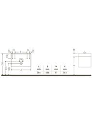 ����� ��� �������� Duravit D-Neo 784�440�452 ���������, 1 ����, �������-����� DE4255004070000