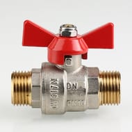 Кран шаровый 3/4"НН VALTEC BASE красная бабочка VT.219.N.05
