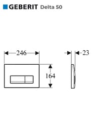 GEBERIT Delta 50 ������� �����, ������� ����, ��������� ���� 115.119.21.1