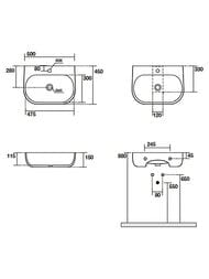 �������� ��������� Kerasan Nolita 534059*1 500�450�150 � ���������� ��� ��������, ������-�����