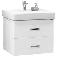 Тумба под раковину AQUATON Америна 60 1A135401AM010 560x439x460, подвесная, 2 ящика, белый глянец