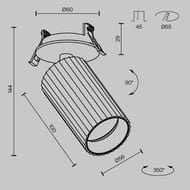 ������������ ���������� Maytoni Calipso (�������) C110CL-01-GU10-BS, 10��, IP20, GU10, ������