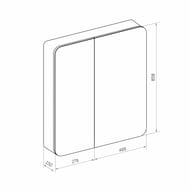 Зеркало-шкаф Континент ELTORO 760х850 с LED подсветкой и датчиком движения, черный