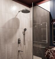Душевой комплект Vincea Домус (Domus) VSFW-5DM1GM встраиваемый, 3 режима, вороненая сталь — изображение 2