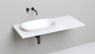 Раковина полувстраиваемая SALINI Marea 01 1802201M 645х387х165 без перелива S-Stone белый мат