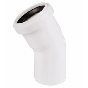 Отвод PipeLife 50х30° белый