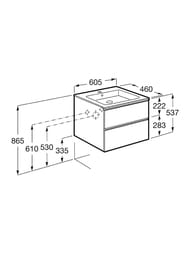 ����� ��� �������� Roca Domi 60, 585x453x515 2 ����� ����� ���. ZRU9307867