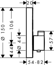 ��������� Hansgrohe ShowerSelect S 15743700 ���������, 2 �����������, �������� �����, ����� �������