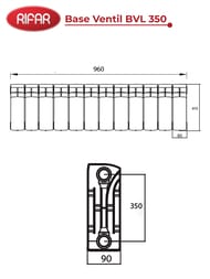 �������� ��������������� Rifar Base Ventil BVL 350 ������ ����� �����., 12 ������, 1668 ��, �����