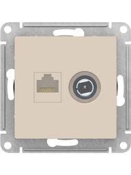 ������� Systeme Electric ATLASDESIGN ������� ������������+�� RJ45+TV ��������� 5E ������� ATN000289