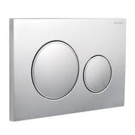 GEBERIT Sigma20 Клавиша смыва, двойной смыв, глянцевый хром/кольца матовый хром 115.882.KH.1