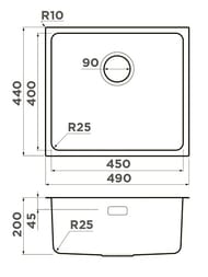  Omoikiri TADZAVA 49-U-IN (490440200)  ,   4993074