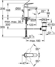  Grohe EuroSmart Cosmopolitan 23325  ,  , /, /