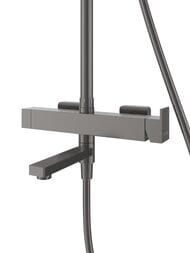 Душевая система CEZARES SLIDER-CVD-GM с настенным смесителем с изливом, оружейная сталь — изображение 5