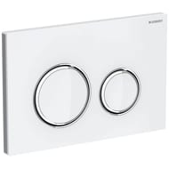 GEBERIT Sigma21 Клавиша смыва, двойной смыв, белый/кольца глянцевый хром 115.884.SI.1