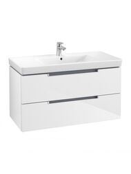Тумба под умывальник Villeroy & Boch Subway 2.0 (987х520х449) подвесная, 2 ящика,бел глянец A69700DH — миниатюра 1