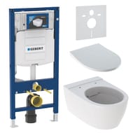 Инсталляция Geberit Duofix UP320 + Унитаз iCon без ободка + Сиденье микролифт+Звукоизоляция 111.300.00.5+204060000+574950000+156.050.00.1