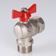 Кран шаровый 1/2"ВН VALTEC BASE угловой с накидной гайкой, короткий, VT.267.NS.0404