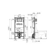 Инсталляция для унитаза ALCAPLAST AM101/1120 4 в 1 с бачком, с клавишей белый глянец M570