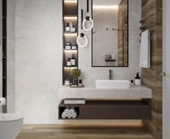 Керамогранитная плитка Laparet Blaze Silver (600х1200) сатинированный карвинг, светло-серая (кв.м.)
