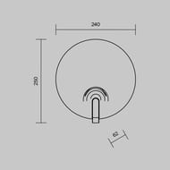 ��������� ���������� Maytoni Regatta (�������) MOD481WL-L8BS3K, 3000K, 8��, 120�, IP20, LED, ������