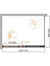 ������� ������ CEZARES DUET SOFT-M-AH-1-130/100-C-Cr (1286-1316x990-1005)x1950 ������ �����/����
