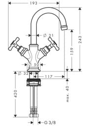 ��������� Axor Montreux 16505820 ��� ����������� �������������, ������ ������, ���� ������