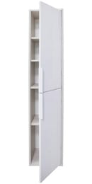 %Шкаф-колонна AQUATON Рико 1A216603RIB90 300x273x1542 подвесная, 2 дверцы. белый глянец/ясень фабрик