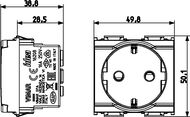 ������� Vimar IDEA 2P+T 16A �������� ��������, ����� 16208.B