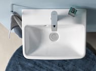 Умывальник подвесной Duravit No.1 450х350х140мм, перелив, отверстие под смеситель, белый 07434500002