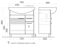 ����� ��� ����������� Aqwella Corsica (775x850x510) ���������, ����� KOR0107
