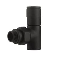 Набор дизайн-вентилей ROYAL THERMO PIANO 1/2" угловой, черный RTE 56.0013
