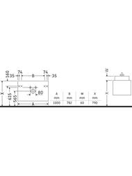 ����� ��� �������� Duravit DuraStyle (1000�610�453) ���������, 2 �����, ���� ����� �����.DS648501818