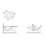 Унитаз подвесной Kerasan Flo 311101 540х370х345 безободковый, крепеж, без сиденья, белый глянец