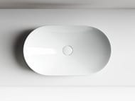 Раковина накладная Ceramicanova Element 615х360х155 овальная, без перелива, белый CN6015