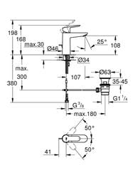 ��������� Grohe BauEdge 23758000 ��� ����������� ������������, M-Size,������� ��������, ����
