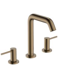 Смеситель Hansgrohe Tecturis S для умывальника, двухзахватный на 3 отверстия, шлиф. бронза 73330140 — миниатюра 1