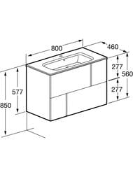 ����� ��� �������� Roca Luna 80, 786�450�560 2 ����� ����� ZRU9307765