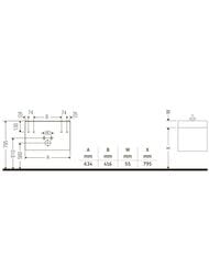 ����� ��� �������� Duravit D-Neo 634�440�452 ���������, 1 ����, ����� ������� DE4254004180000