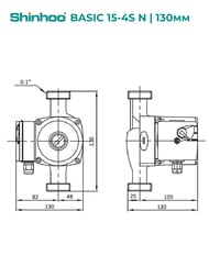   SHINHOO BASIC 15-4S N 130 1x230V, 1",  , 71212001