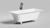 Ванна встраиваемая Salini Orlanda Axis Kit 170 103323M 1700х750х600 сифон, S-Stone, белый матовый