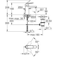 Набор смесителей Grohe Eurosmart Cosmopolitan для раковины, ванны, с душ. гарнитуром, хром 1000179