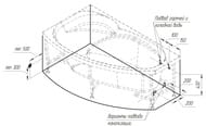 Ванна акриловая Радомир СОФИЯ (1690х990) левая, белая, с каркасом 2-01-0-1-1-223