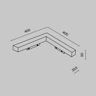 �������� ���������� Maytoni Basis Angle (����� ����) TR078-2-24W3K-B Gravity 3000K 24�� 120�, IP20, ������