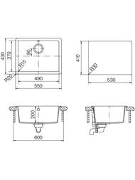 ����� SCHOCK Quadro 60 (N-100) (550�430) Cristalite+, ����: �����   700521