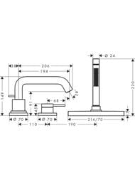 ��������� Hansgrohe Tecturis S �� ���� �����, �� 3 ���������, ������ ������� 73447670